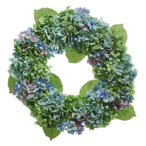 26" Blue and Purple Hydrangea Wreath