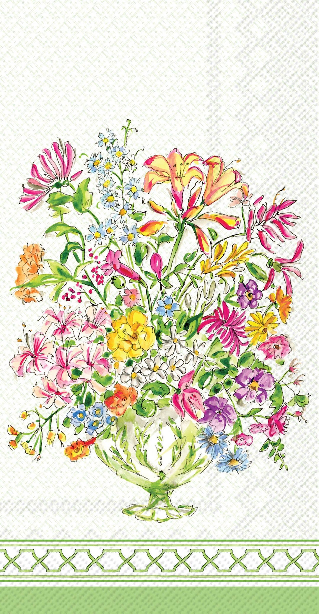 Boston International - Paper Guest Towels 16 ct Green Botanical Rosanne Beck
