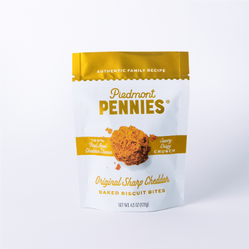 Piedmont Pennies - Cheddar Cheese Crackers, Medium Pouches (20)