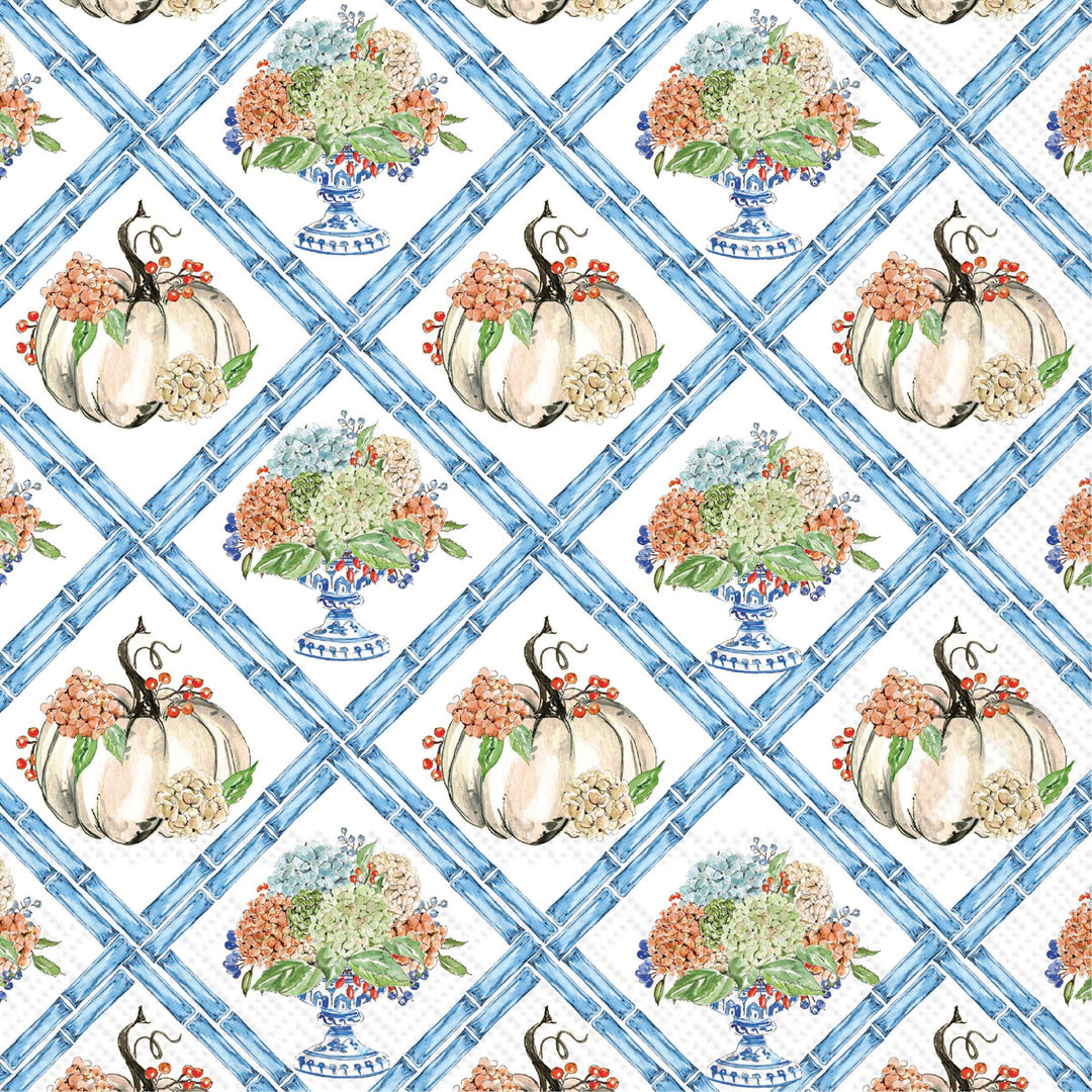 Fall Hydrangea Trellis Cocktail Napkins Set of 20