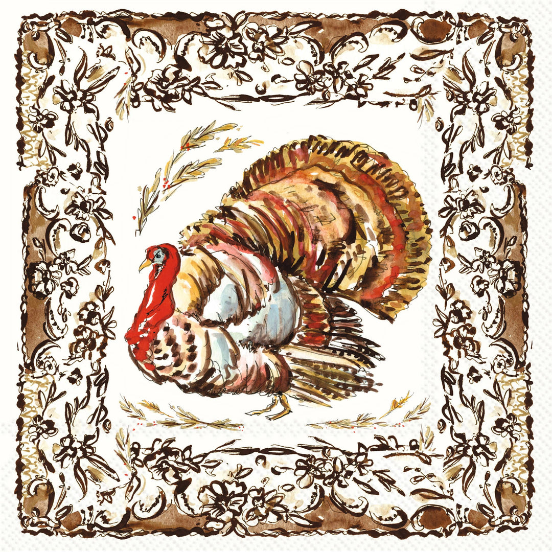 Turkey Collection Luncheon Napkins Set of 20