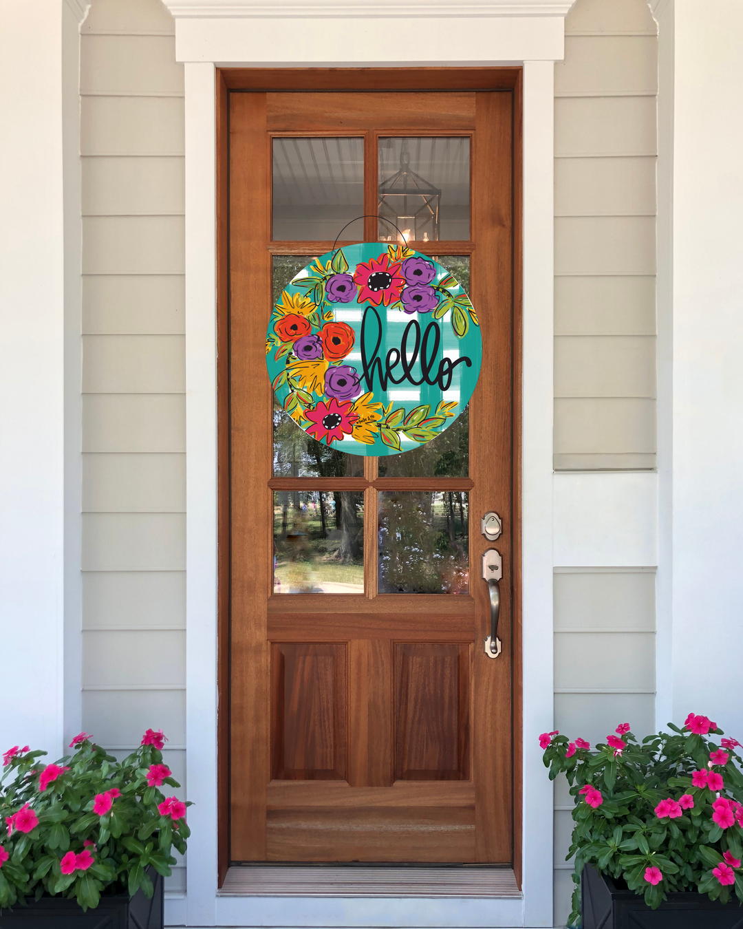 Baxter & Me - Hello Floral Door Hanger