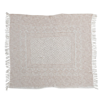 Cotton Printed Throw with Pattern