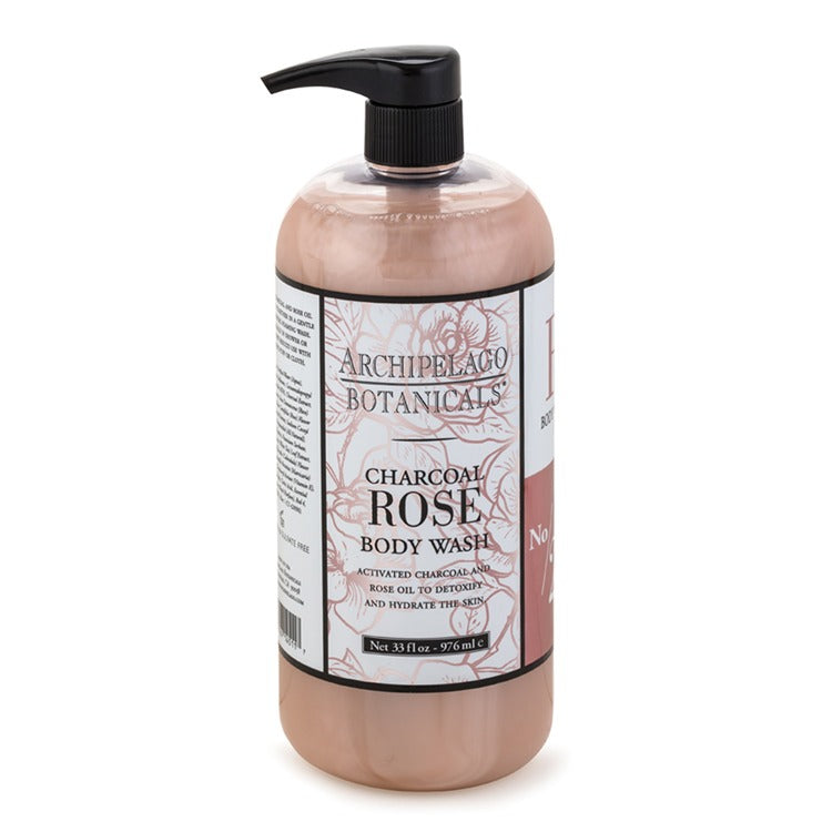 CHARCOAL ROSE 33oz BODY WASH