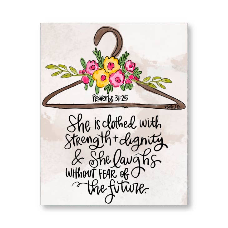 Clothed in Strength Wrapped Canvas