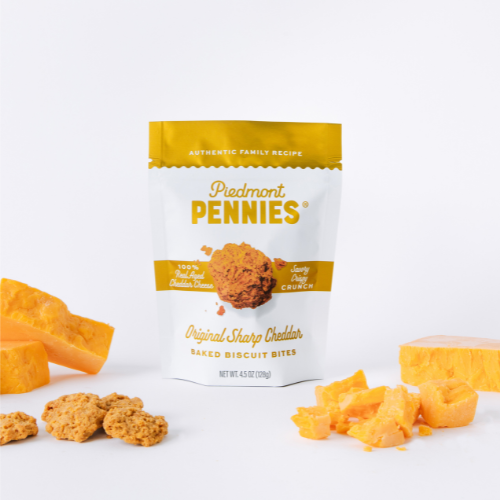 Piedmont Pennies - Cheddar Cheese Crackers, Medium Pouches (20)