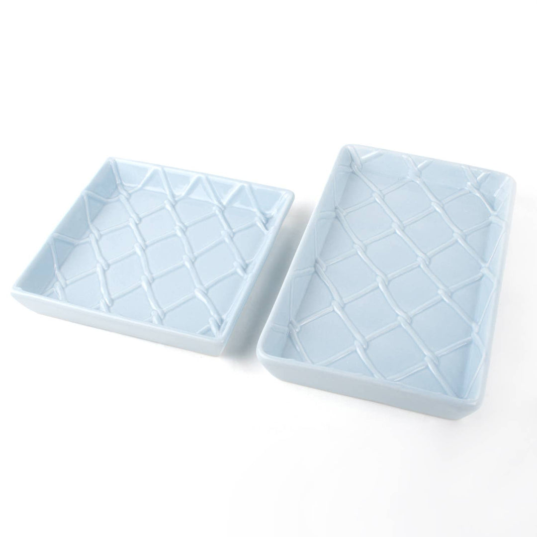 8 Oak Lane - Light Blue Textured Guest Towel Tray