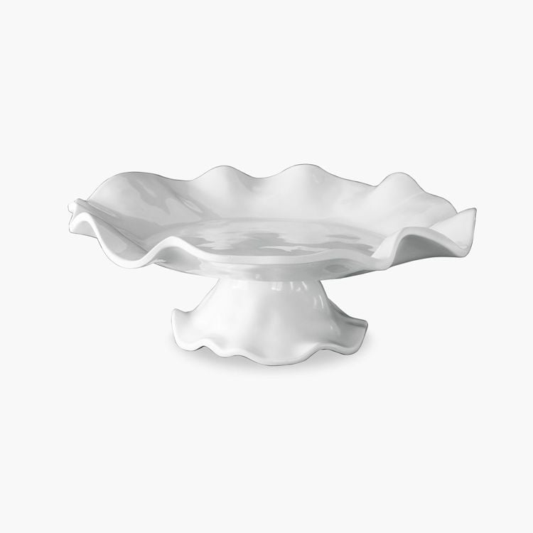 VIDA Havana Pedestal Cake Plate (White)