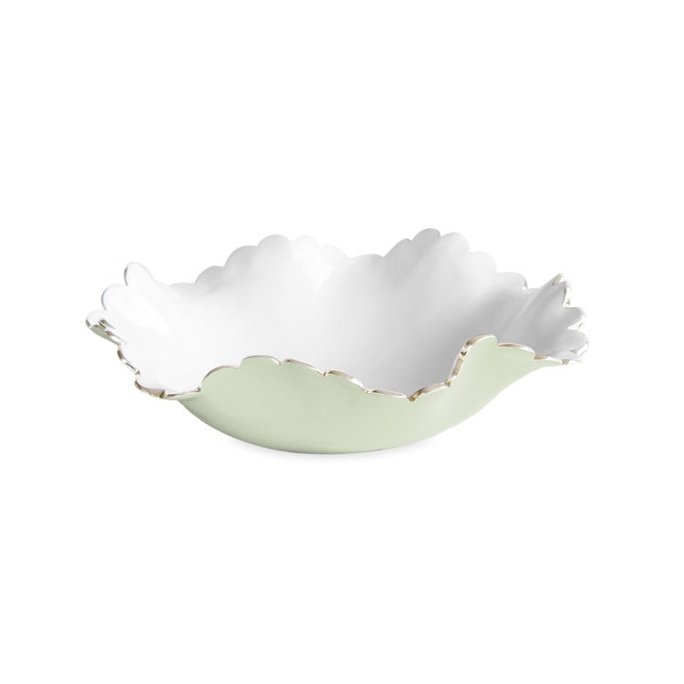 ENCANTO Colette Medium Bowl (Pistachio and White)