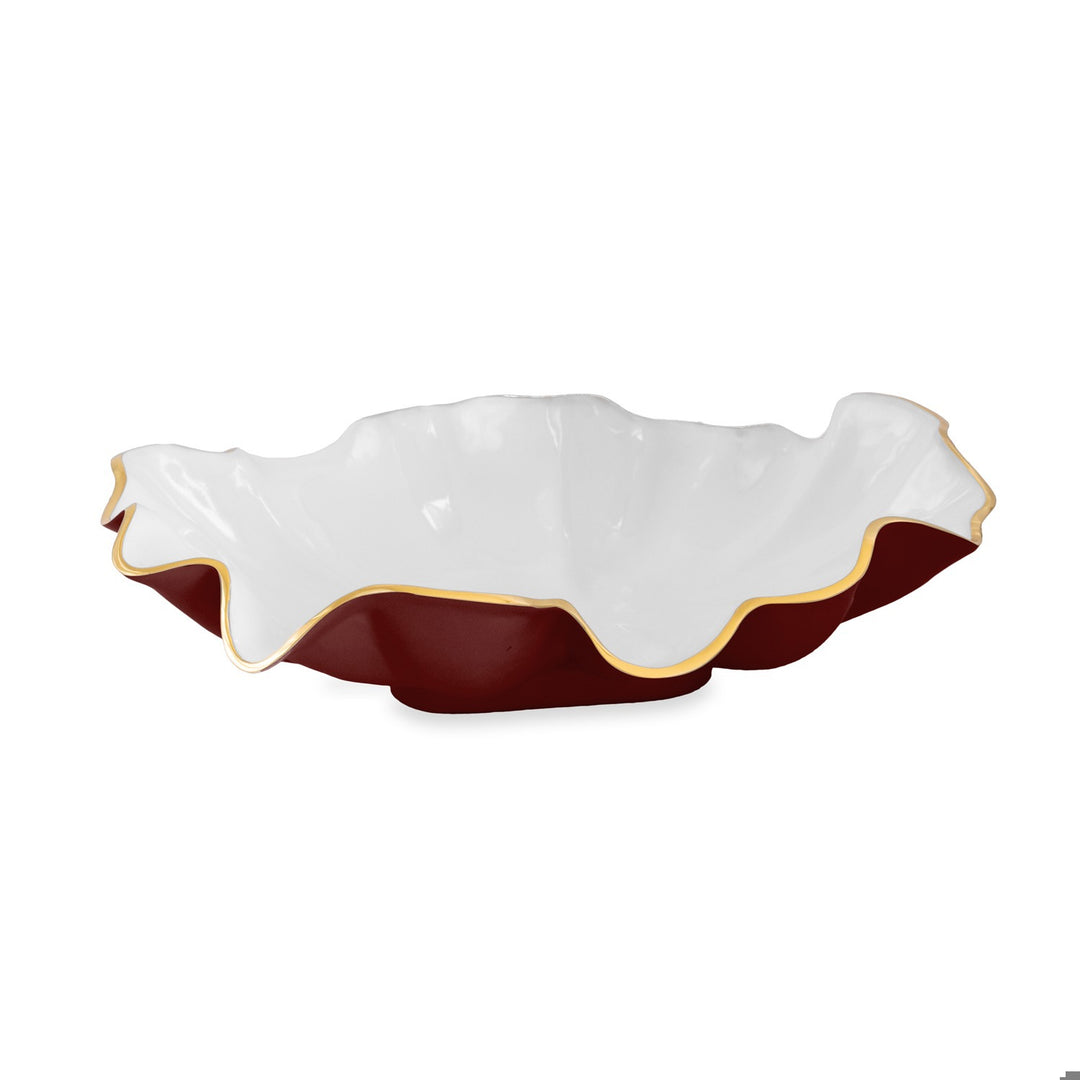 ENCANTO Aries Large Bowl (Bordeaux and White)
