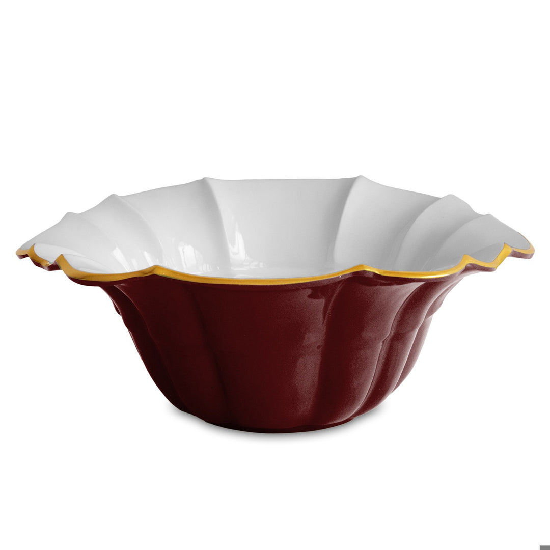 ENCANTO Tuscany Large Bowl (Bordeaux and White)