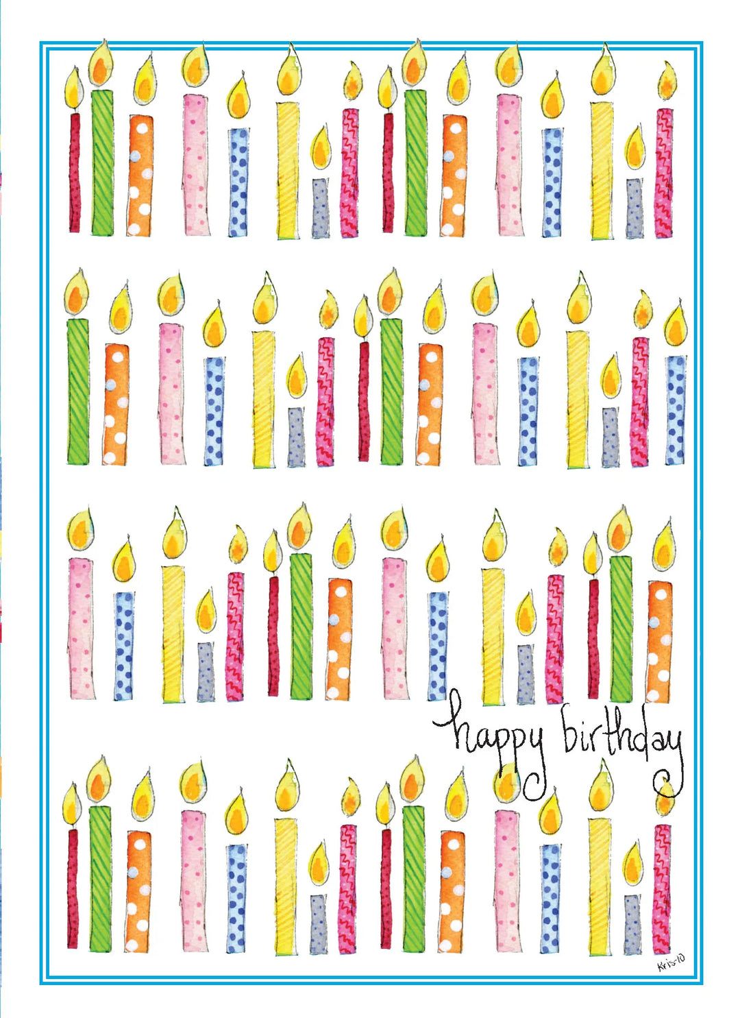 Birthday Card | Colorful Candles