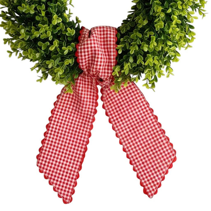 Scalloped Wreath Sash Holidays Entryway Decor