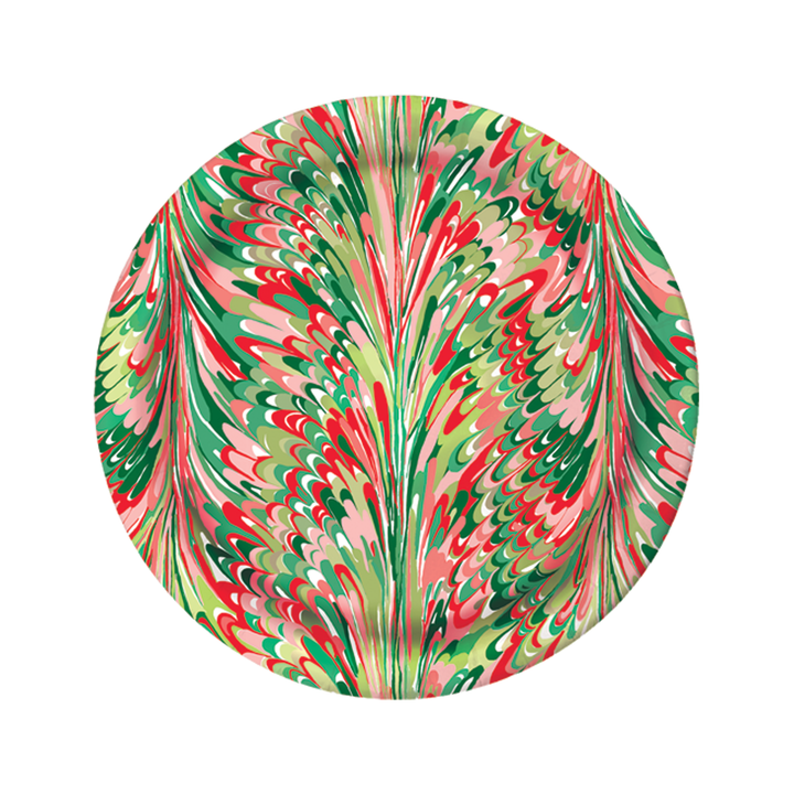 Christmas Marble Heavy Duty Paper Plate (10") | 8 Plates