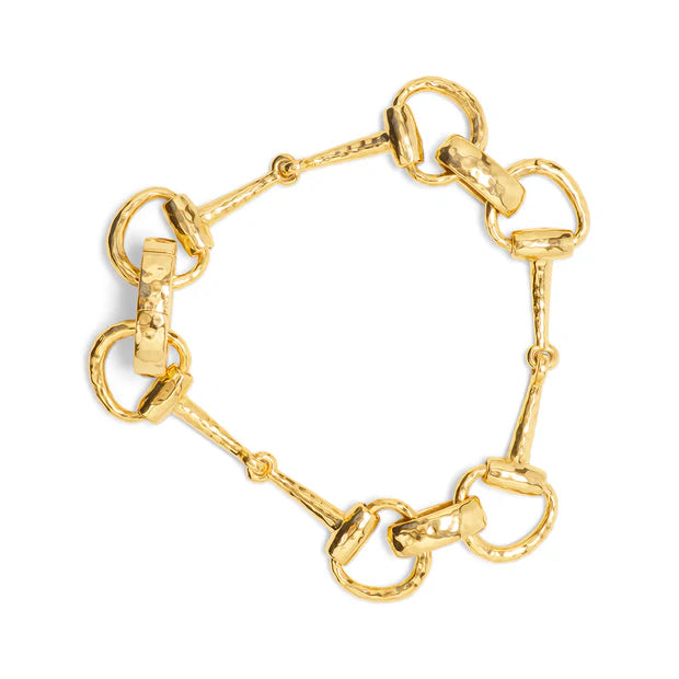 Equestrian Snaffle Bit Bracelet in Gold