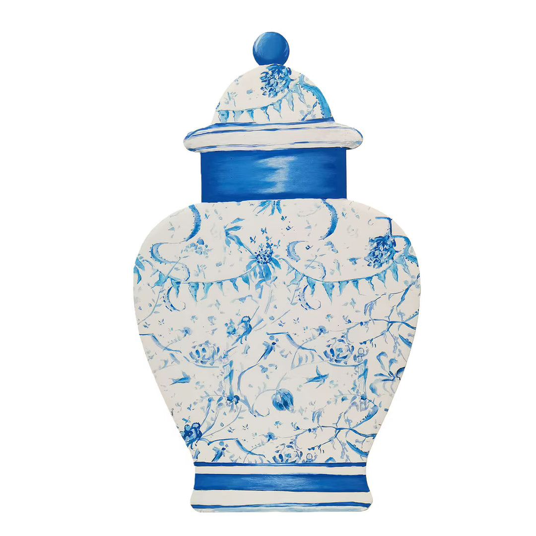 Blue Chinoiserie Ginger Jar Easel/Hang/Stake