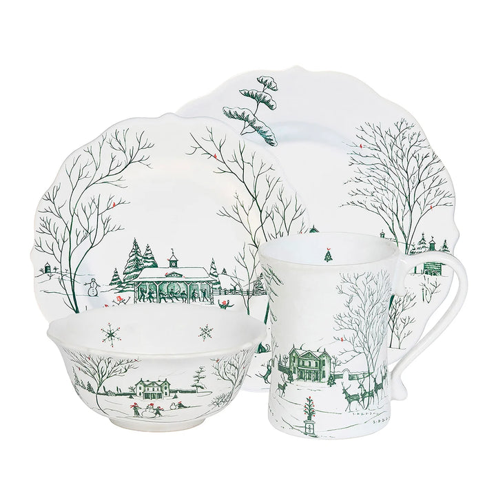 Country Estate Winter Frolic Evergreen Dinnerware