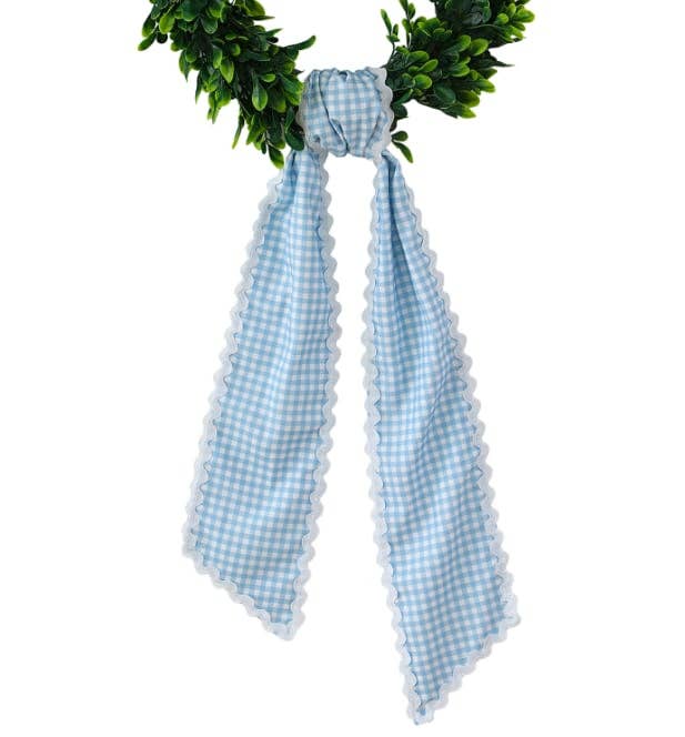 Scalloped Wreath Sash Holidays Entryway Decor