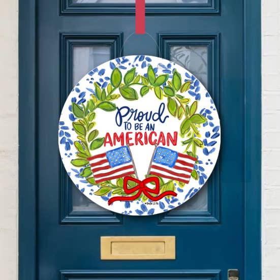Baxter & Me - Proud to Be an American Door Hanger