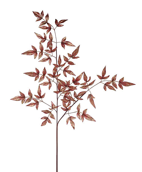 40"L Glitter Nandina Spray