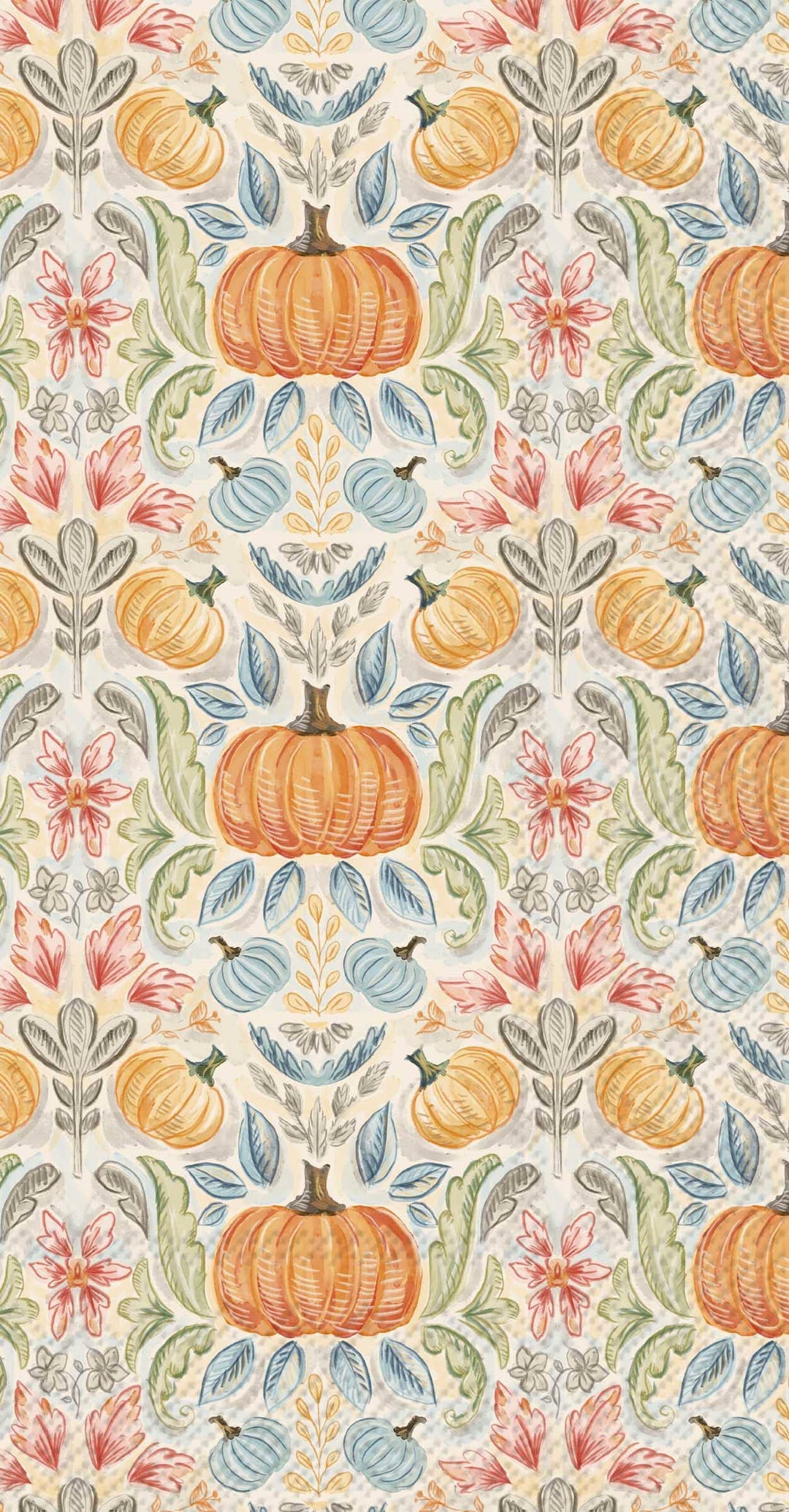 Fall Toile Pumpkins Guest Towels Set of 16