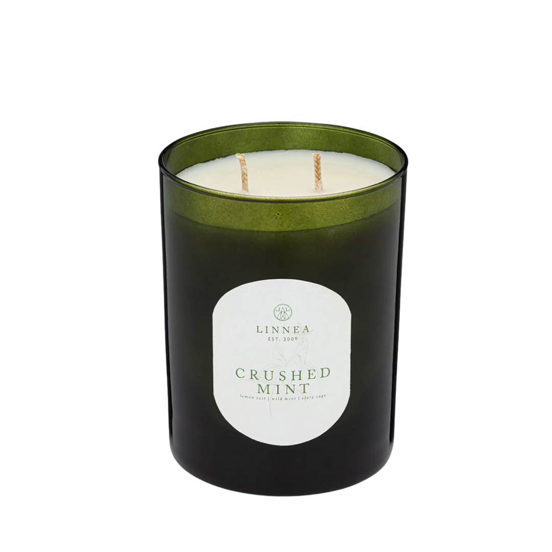 Linnea Crushed Mint Large 2-Wick Candle (11 oz)