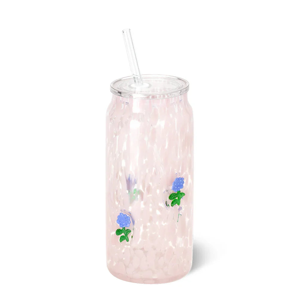 Hydrangeas Swig Charm Glass 23oz