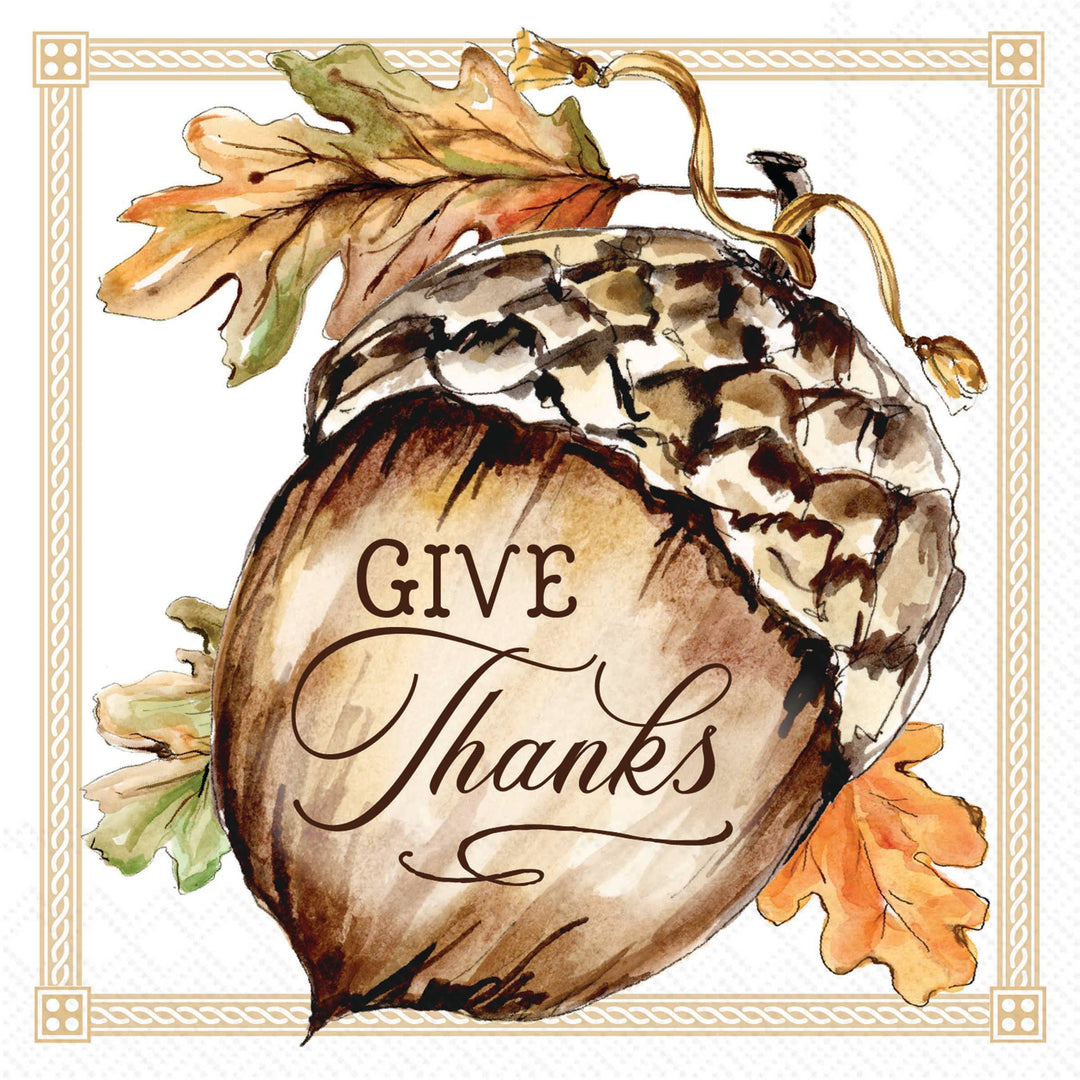 Thanksgiving Thanks Luncheon Napkins Set of 20