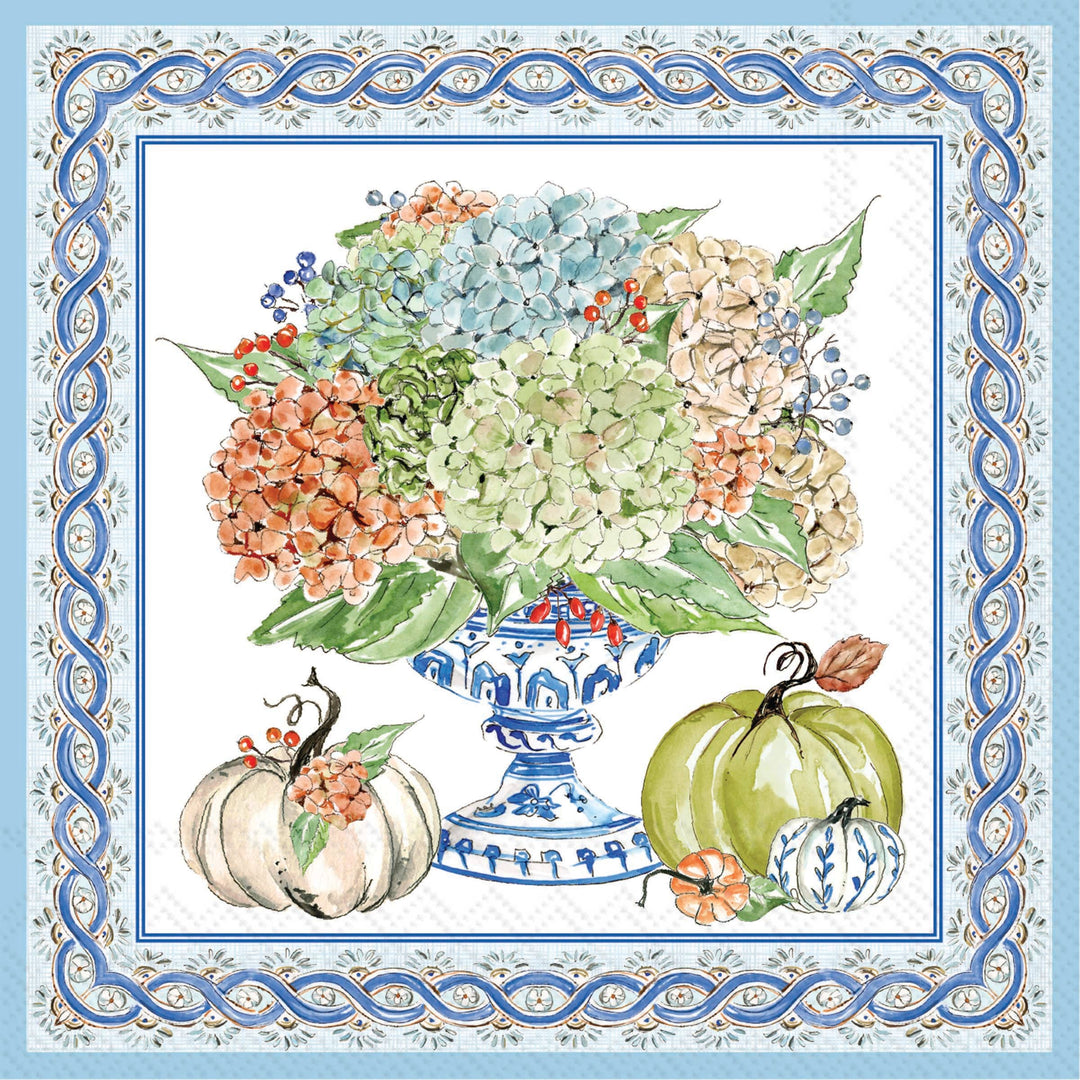 Fall Hydrangea Urn Cocktail Napkins Set of 20