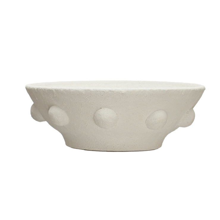 Decorative Terra-Cotta Bowl with Raised Dots