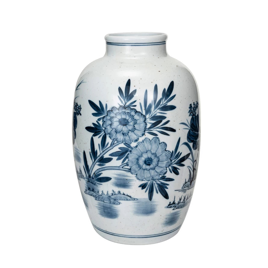 Handpainted Stoneware Vase