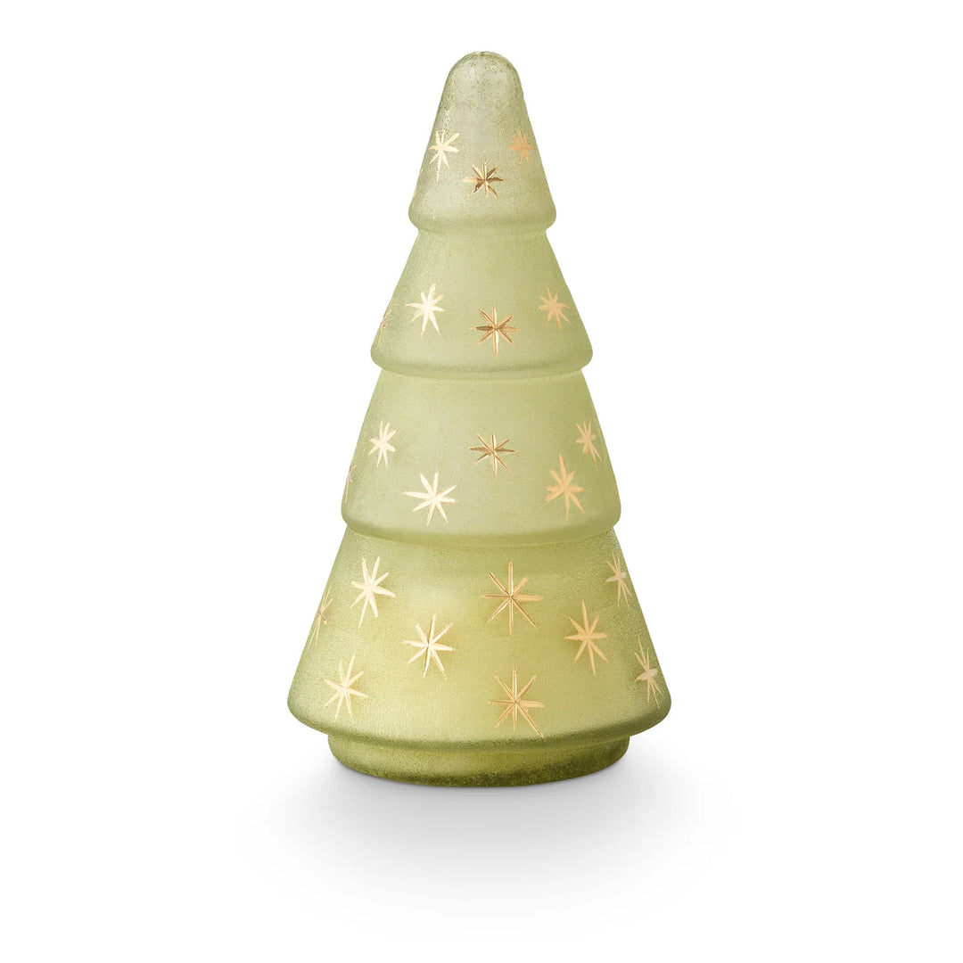 Balsam &amp; Cedar Frosted Star Glass Tree