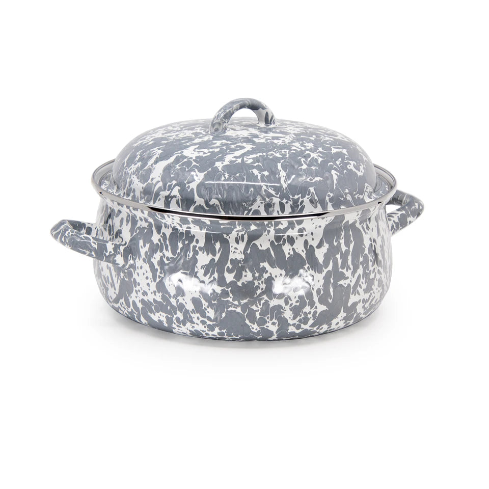 Golden Rabbit Swirl Dutch Oven - Grey