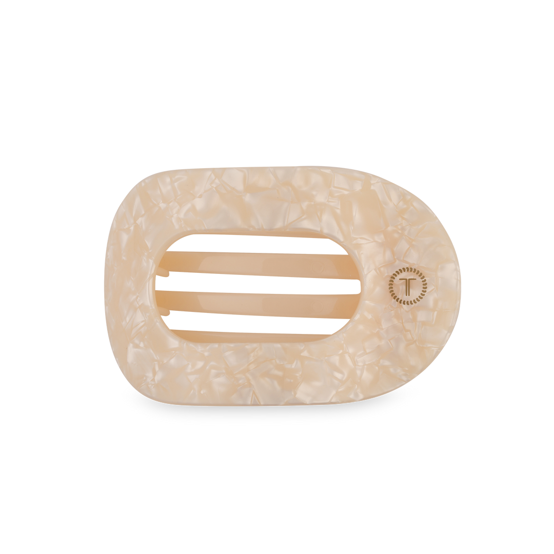 TELETIES - Flat Round Hair Clip | Medium | Soft Surf