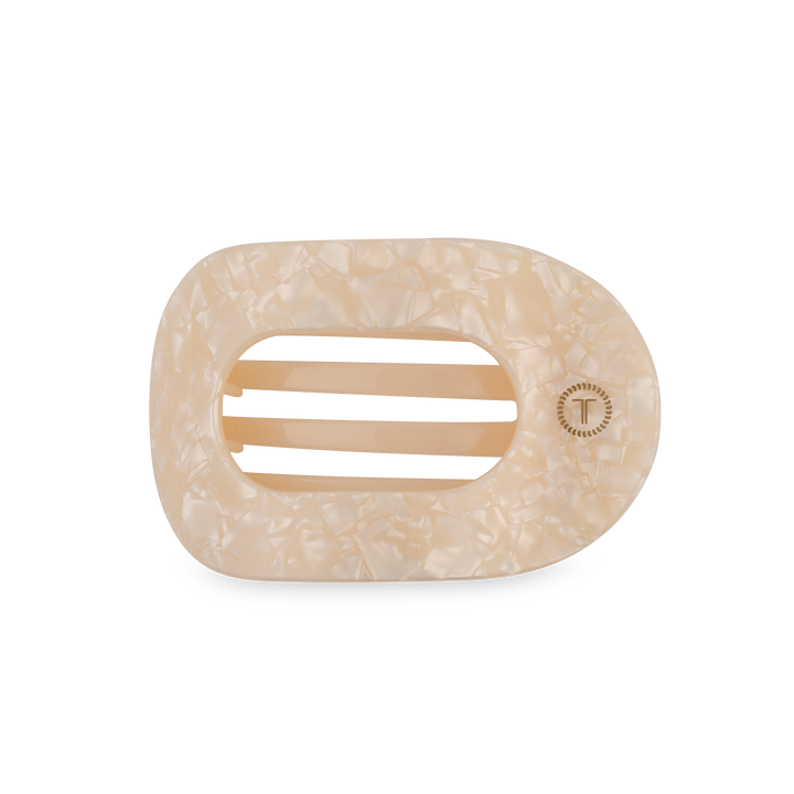 TELETIES - Flat Round Hair Clip | Medium | Soft Surf