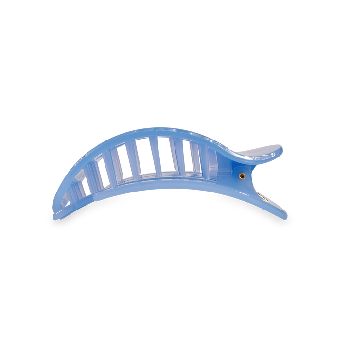 TELETIES - Flat Round Hair Clip | Medium | Blue Lagoon