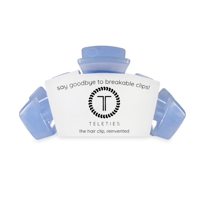 TELETIES - Classic Hair Clip | Medium | Blue Lagoon