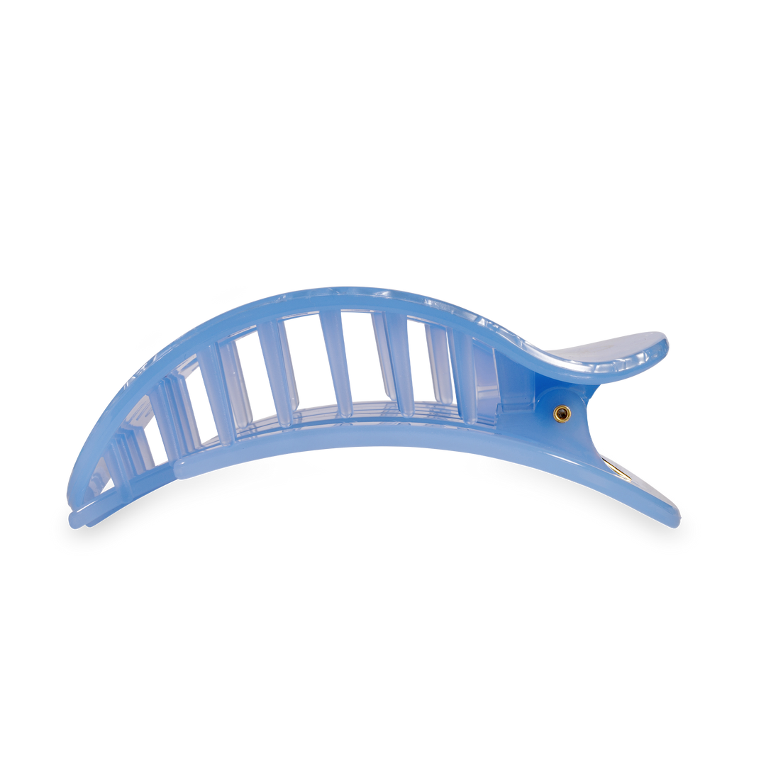 TELETIES - Flat Round Hair Clip | Large | Blue Lagoon