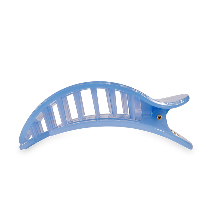 TELETIES - Flat Round Hair Clip | Large | Blue Lagoon