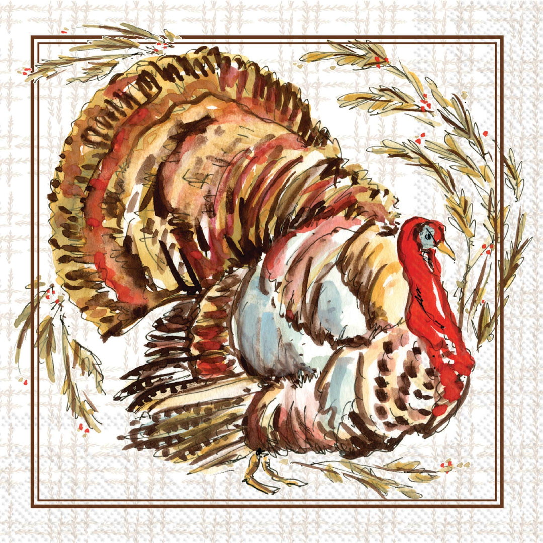 Turkey Collection Cocktail Napkins Set of 20