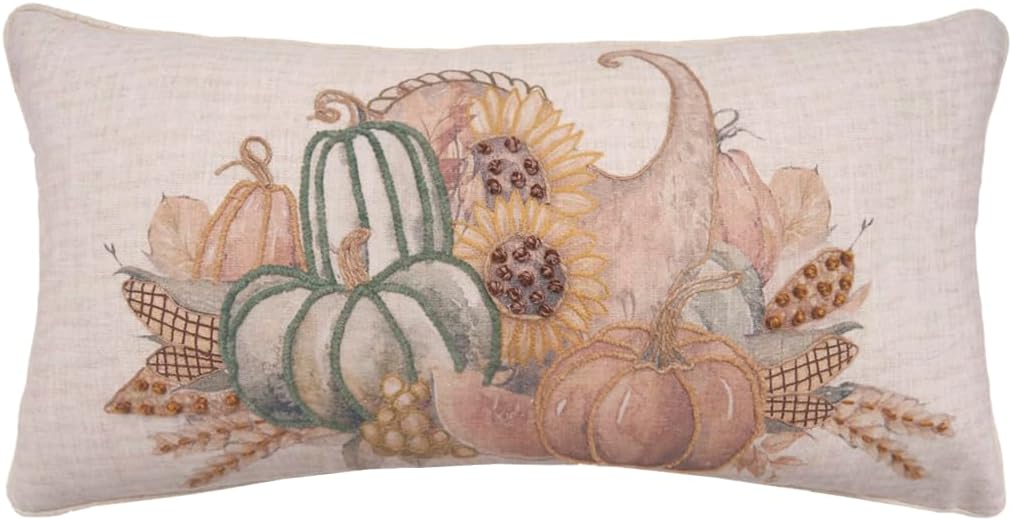 Autumn Fields Cornucopia Pillow