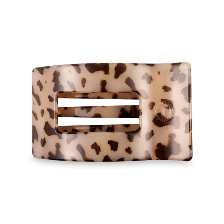 TELETIES - Flat Rectangle Hair Clip | Medium | Blonde Tortoise