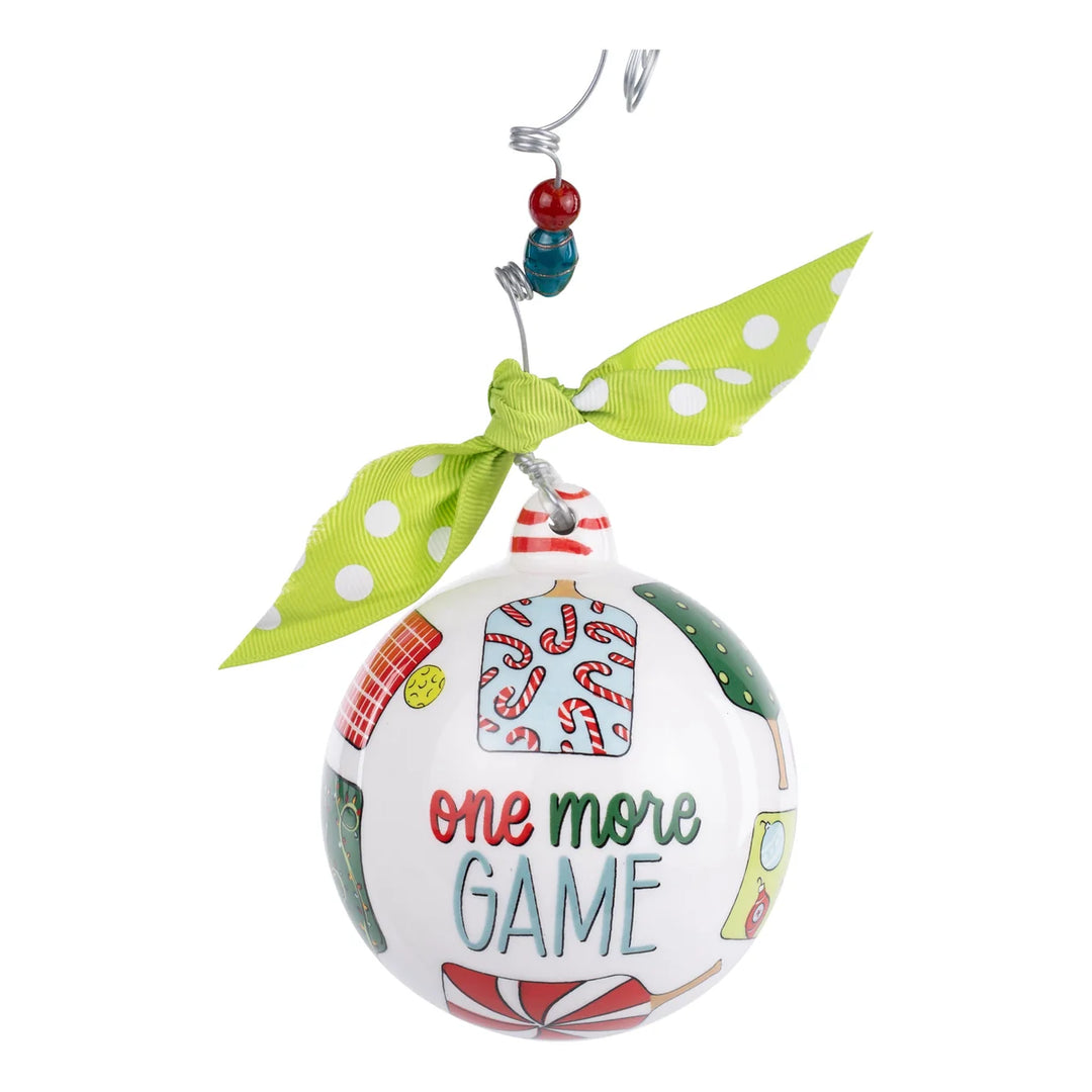 One More Game Pickleball Ornament