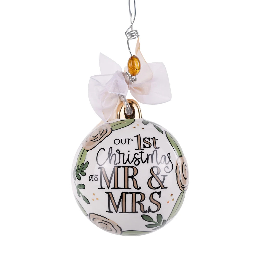 Gold Mr. &amp; Mrs. Ornament