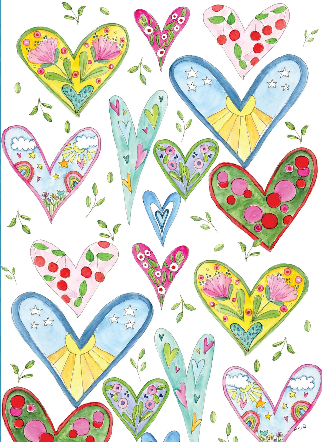 Hearts Hearts Hearts Card