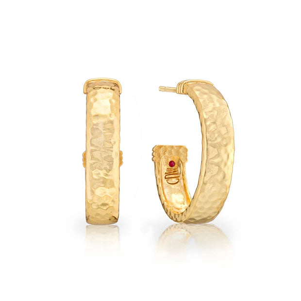 Cleopatra Classic Medium Hoop Earrings, Gold