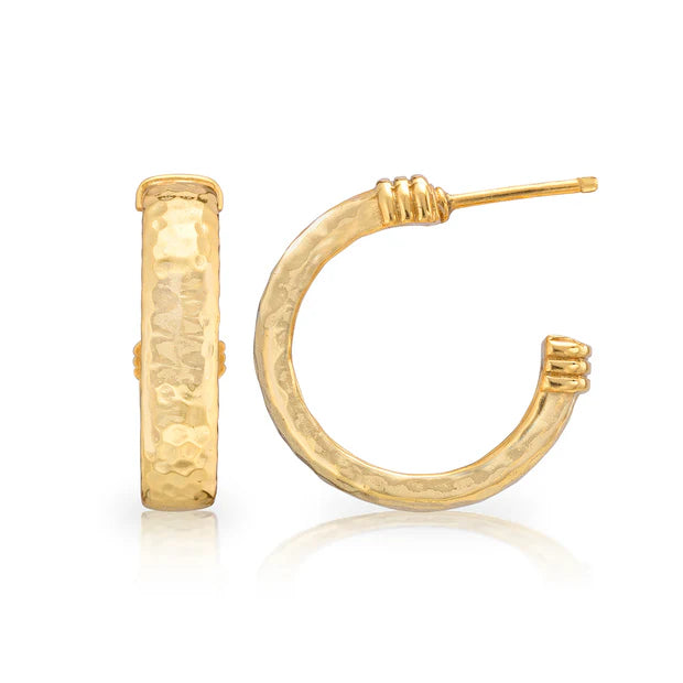 Cleopatra Classic Medium Hoop Earrings, Gold