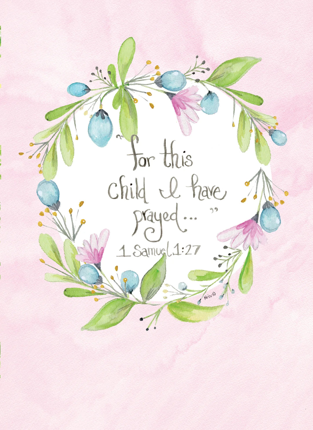 Baby Card | For this Child I Have Prayed Pink