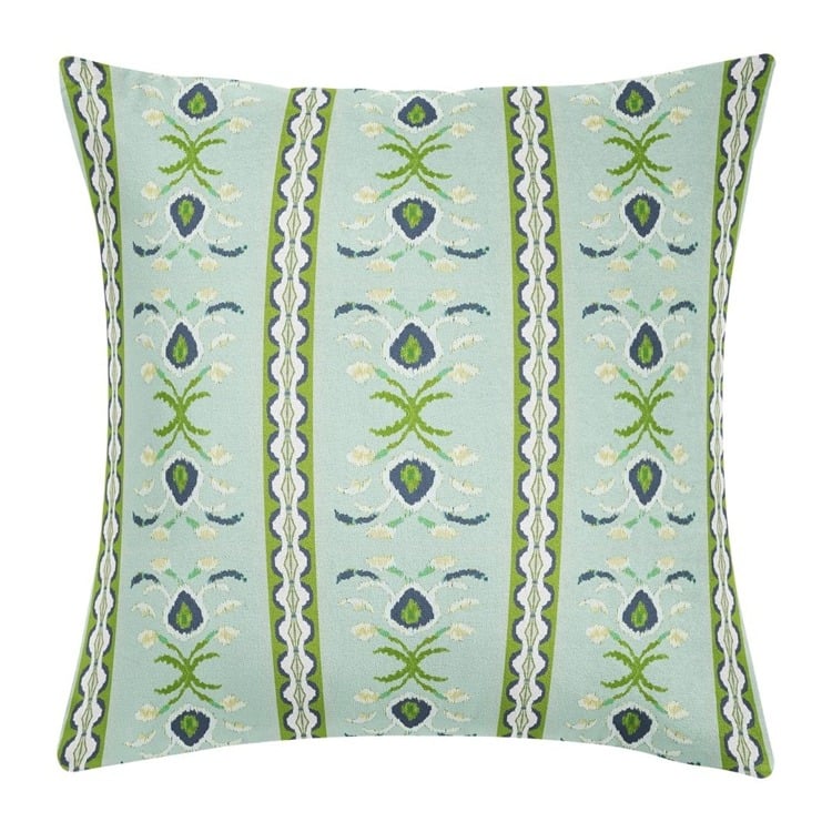 22x22 Rosemary Stripe Lagoon Decorative Pillow