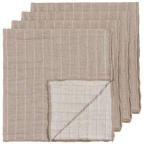 Dove Gray Double Weave Napkins, Set of 4